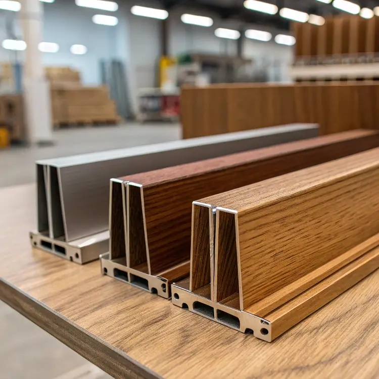 Architectural hardware — wood-grain & stone effects